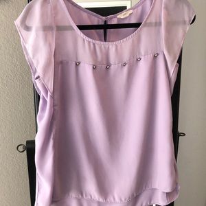 Lavender top with studs